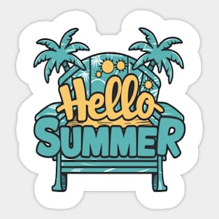 Hello summer and happy day Sticker